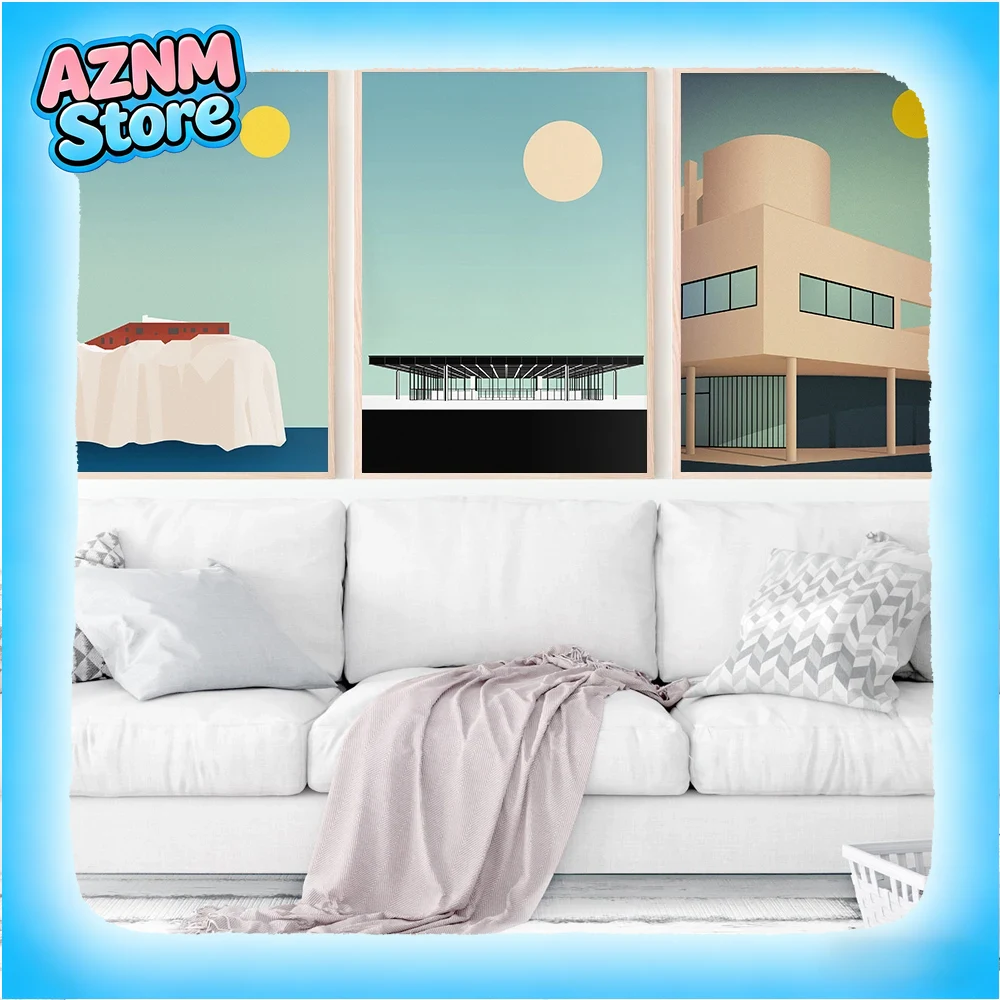 Home Barcelona - 1pc frameless Modern Minimalist Wall Art,