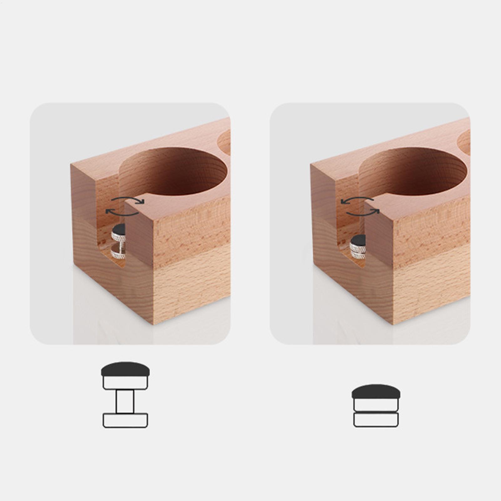Home Bar And Counter - Espresso Tamping Station 58mm Wood Natural