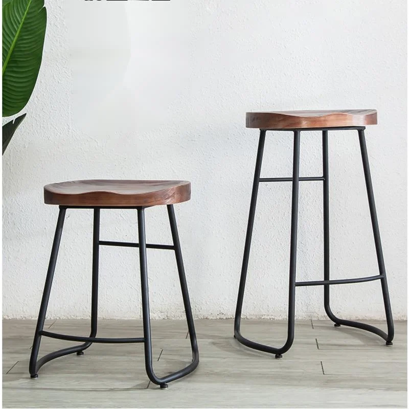 Home Bar Seating - Simple Modern Iron Bar Chairs, High