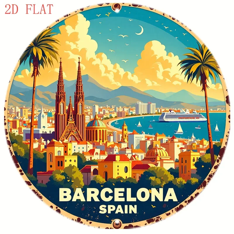 Home Barcelona - Round 8in Barcelona Spain Landscape Metal