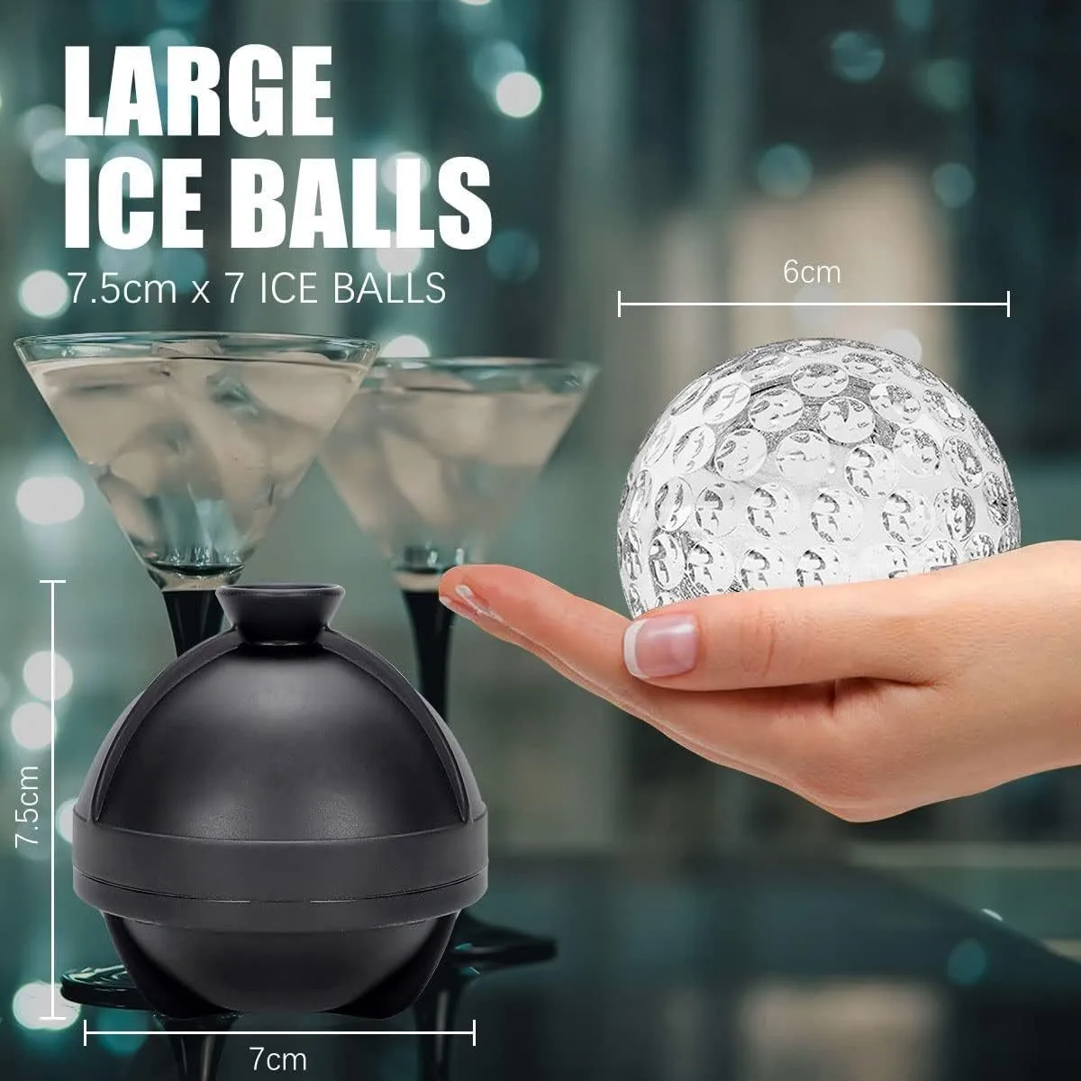 Ice Mold Sphere - Food Grade Silicone Ice Ball Maker