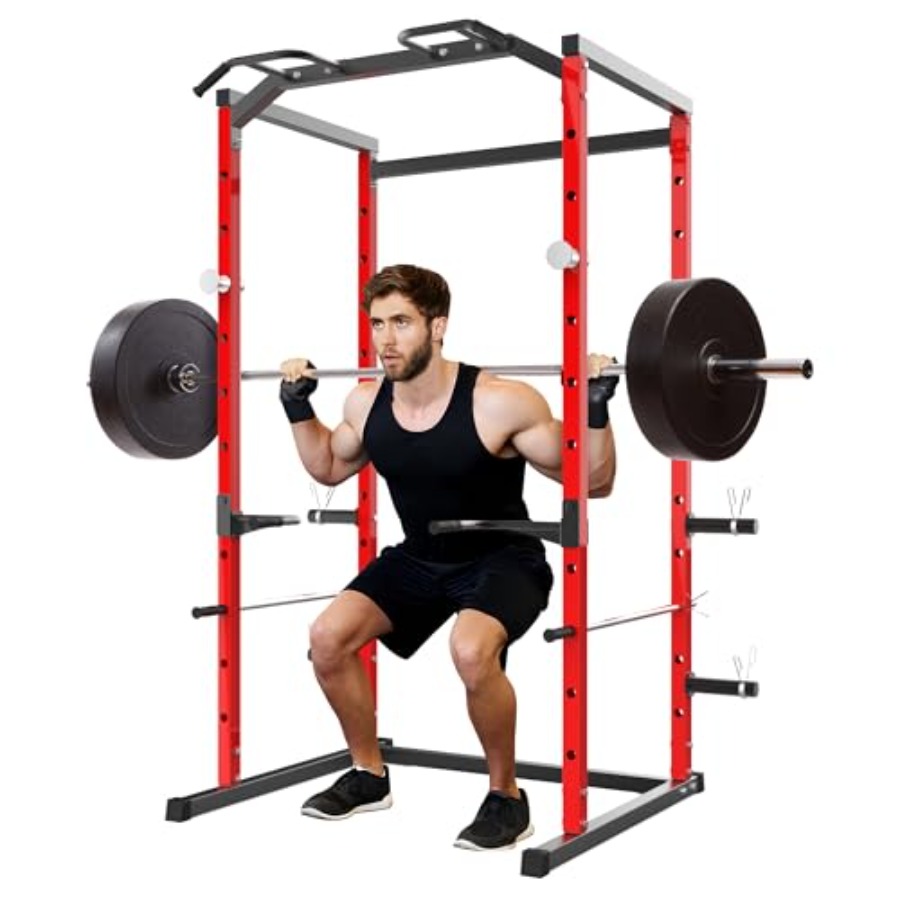 Home Bar And Gym - Heavy-Duty Power Cage with Pull-Up Bar