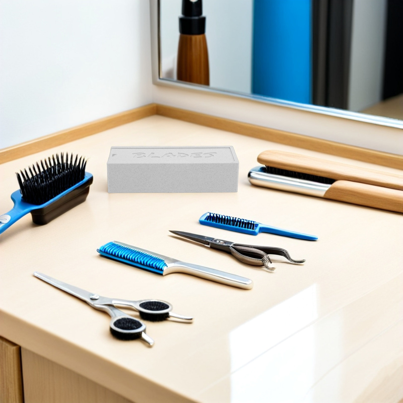 Home Barber - White Double Compartment Clipper Blade Storage