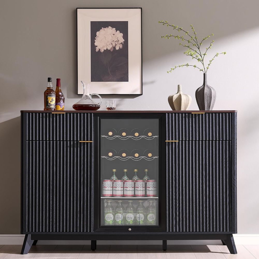 Home Bar And Fridge - 60 Coffee Bar Cabinet with Mini