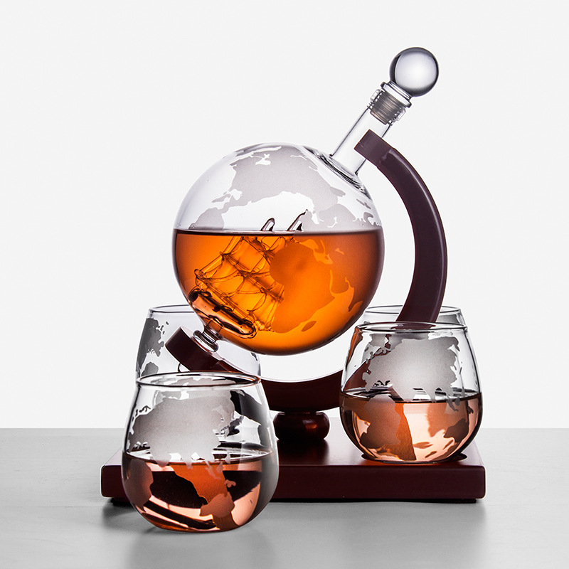 Decanter Globe Set - Globe Decanter Creative Glass Wine Bottle