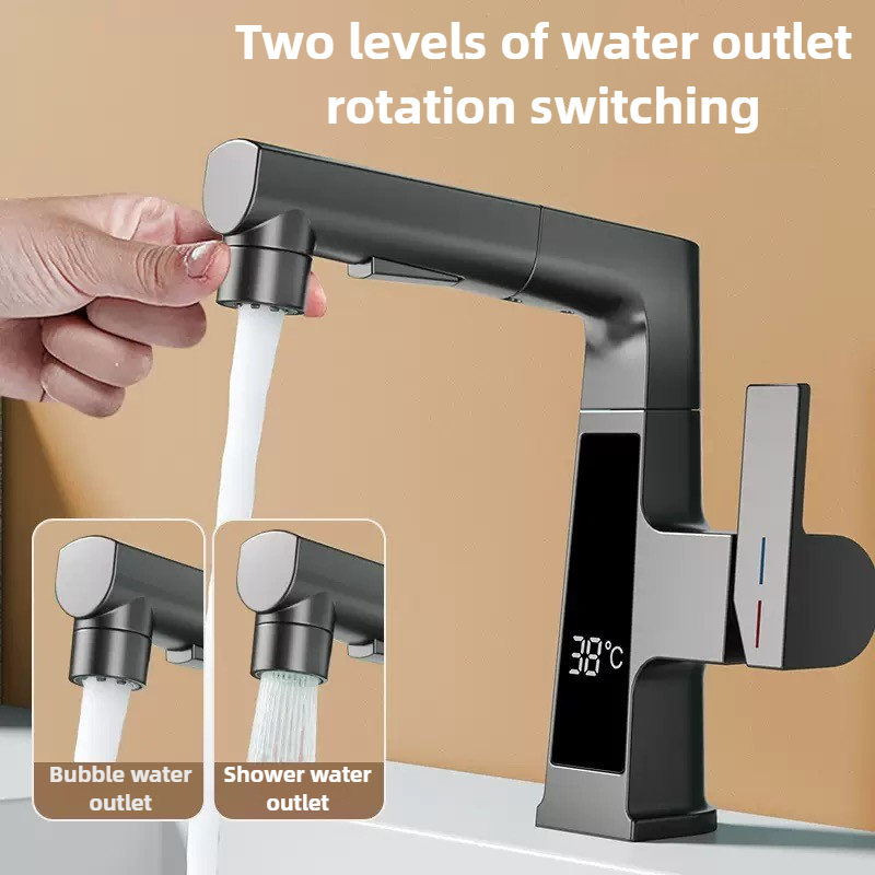 Home Bar Sink - Digital Display Pulling Faucet Intelligent Temperature