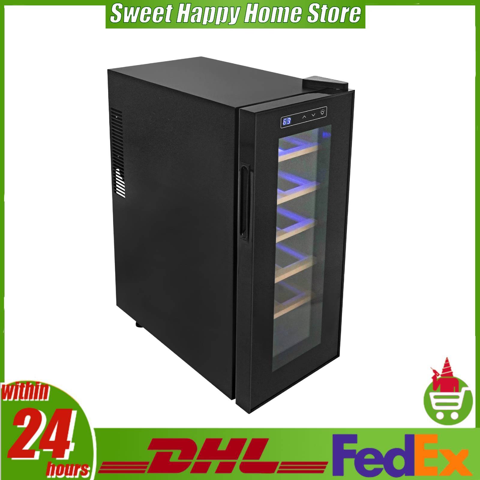Home Bar And Fridge - 12 Bottle Wine Fridge, Freestanding Wine