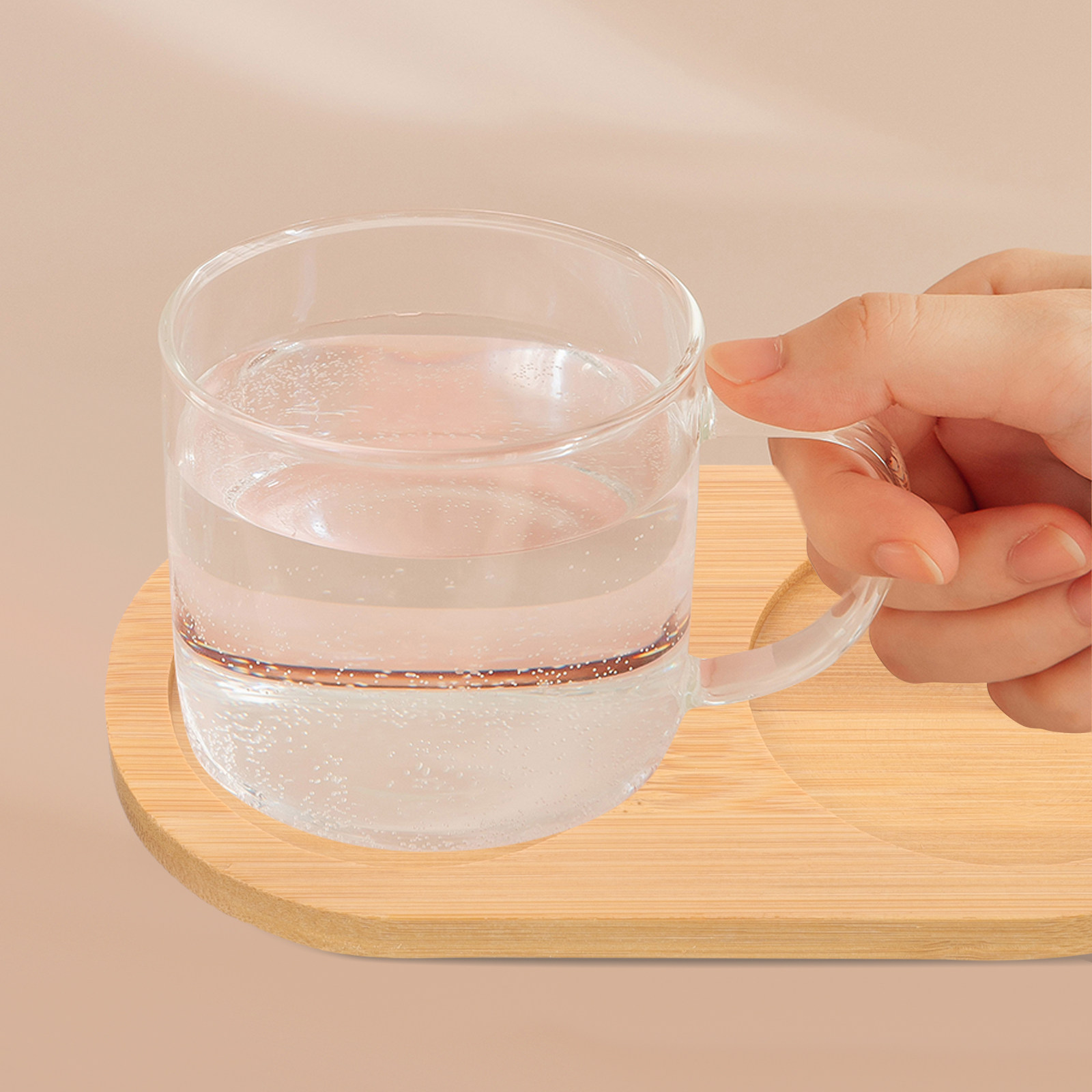 Home Bar Set - Bamboo Coasters Set Wood Drink Coaster
