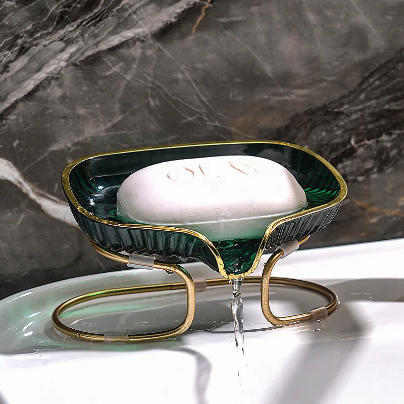 Home Bar Shelf - Gold Edged Toilet Soap Drain Box