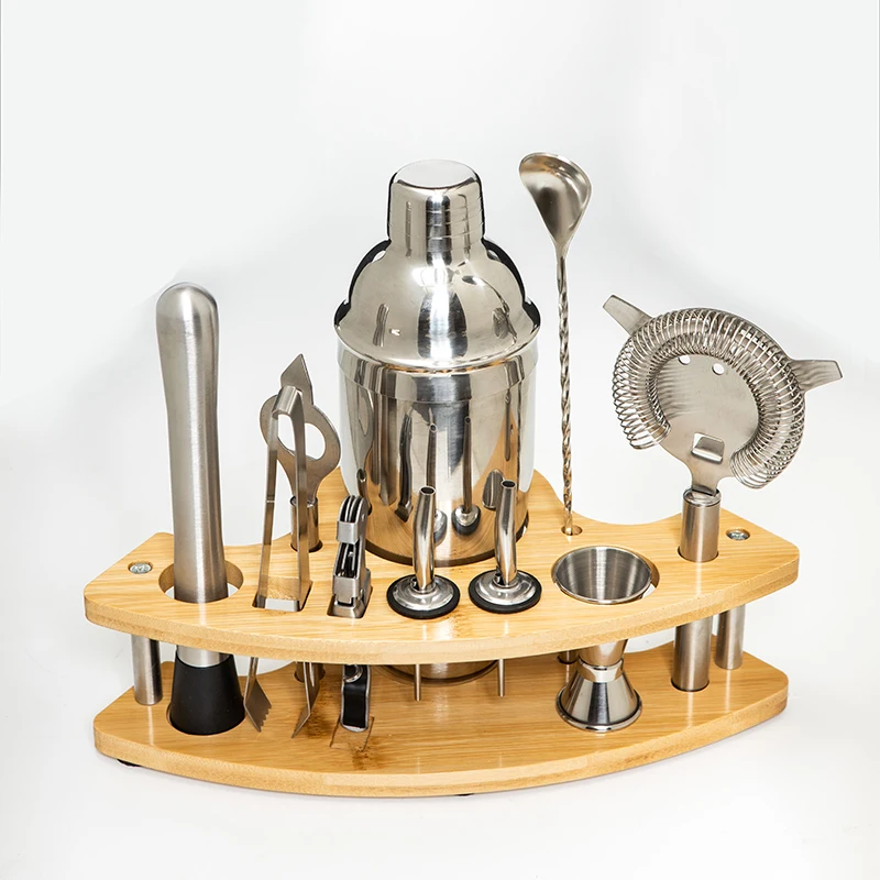 Boston Shaker Set - 11pcs Stainless Steel Bartender Kit with