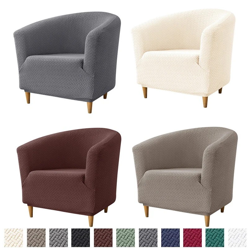Home Bar Seating - Elastic Club Chair Cover Jacquard Tub