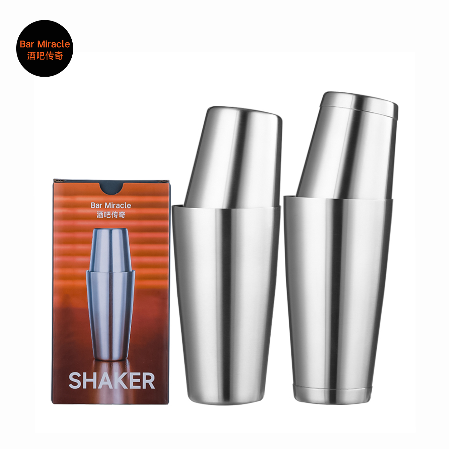 Boston Shaker Set - Bar Miracle 304 Stainless Steel Boston