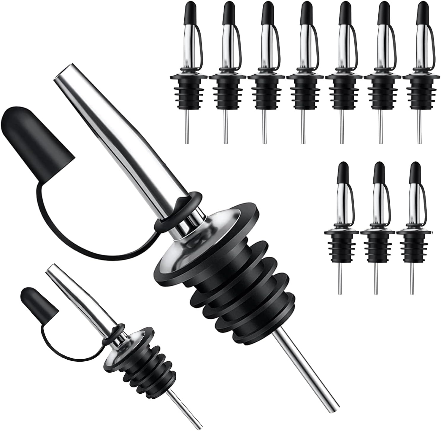 Speed Pourer Cap - 12 Pack Liquor Pour Spout With