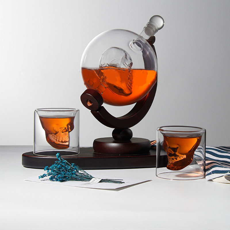 Decanter Globe Set - Skull Globe Whiskey Decanter Set Gaopeng