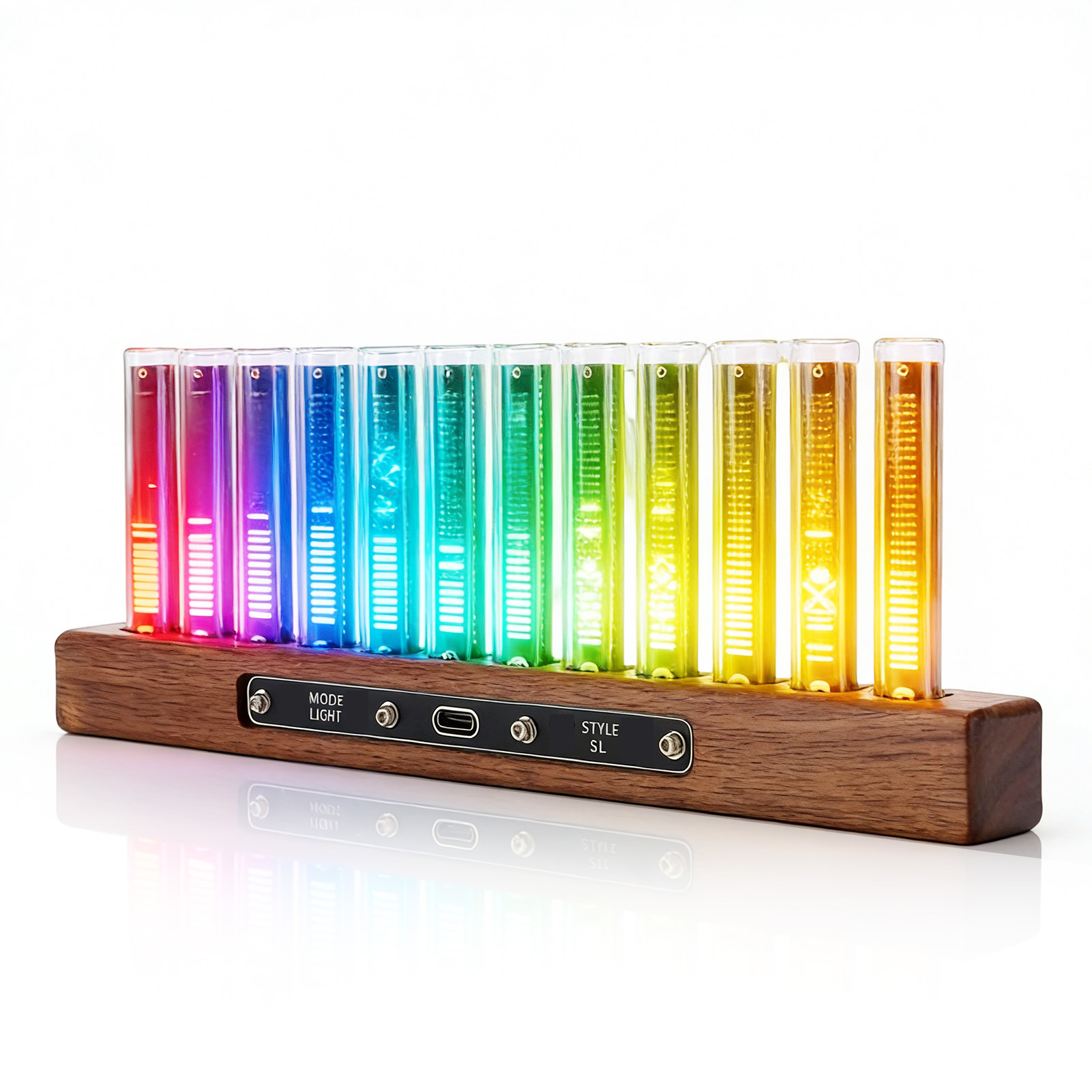 Home Bar Shelf - LED Music Spectrum Display Home Audio