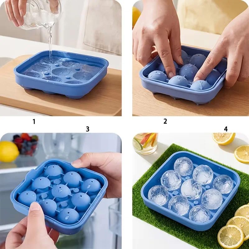 9-hole silicone soccer ball/ic - Ice Mold Sphere ulasan dan harga