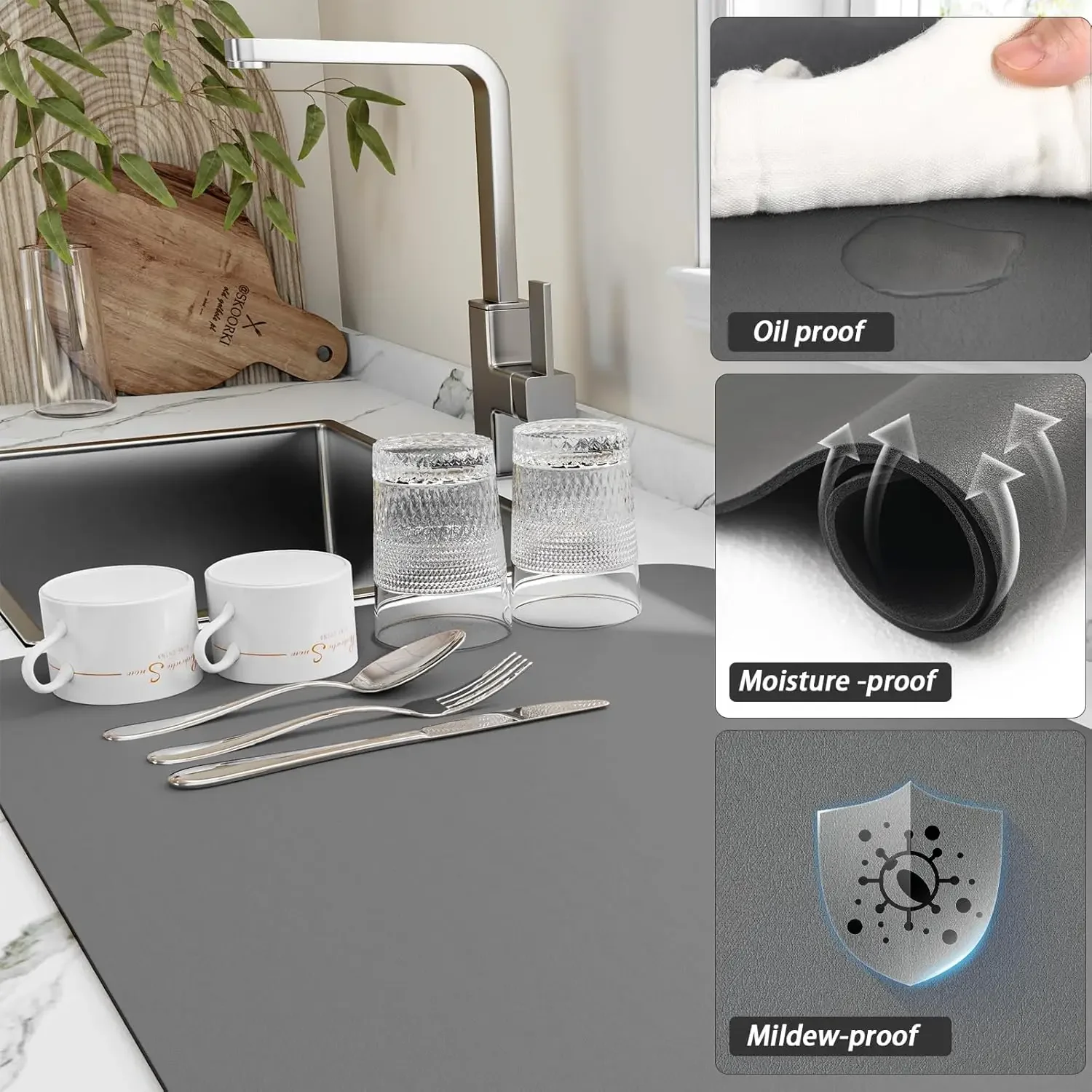Kitchen Accessories Absorbent  - Bar Mat Rubber ulasan dan harga