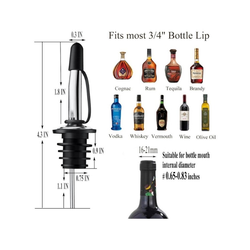 Liquor Pour Spout for Bottles, - Speed Pourer Cap ulasan dan harga