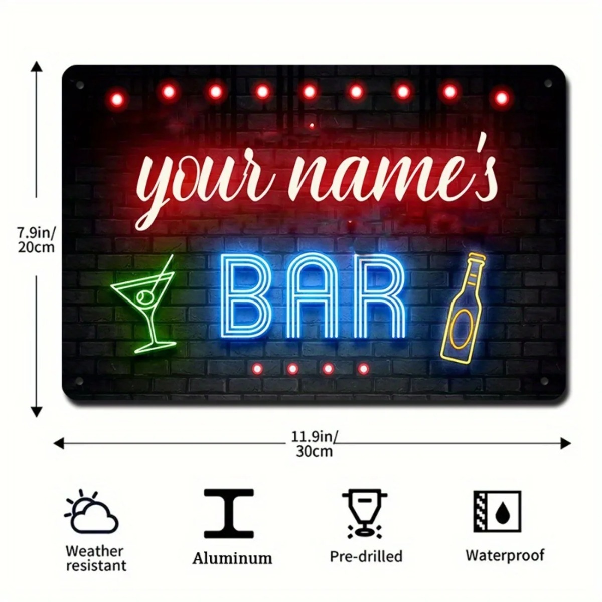 {Custom Pattern} Vintage Alumi - Home Bar Signs ulasan dan harga