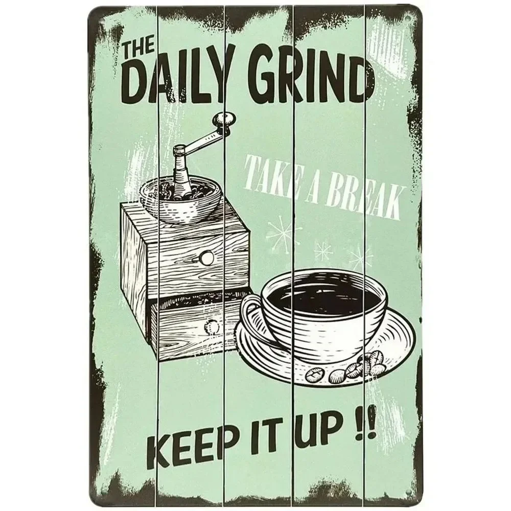Plaque Metal Signs Drink Coffe - Home Bar Cafe ulasan dan harga