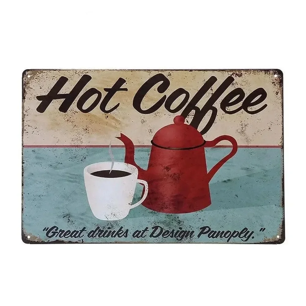 Plaque Metal Signs Drink Coffe - Home Bar Cafe ulasan dan harga