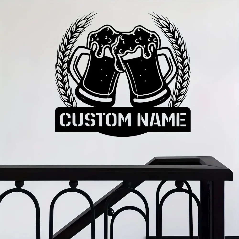 2D Flat Custom Beer Bar Metal  - Home Bar Signs ulasan dan harga