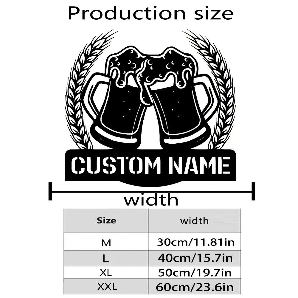 2D Flat Custom Beer Bar Metal  - Home Bar Signs ulasan dan harga