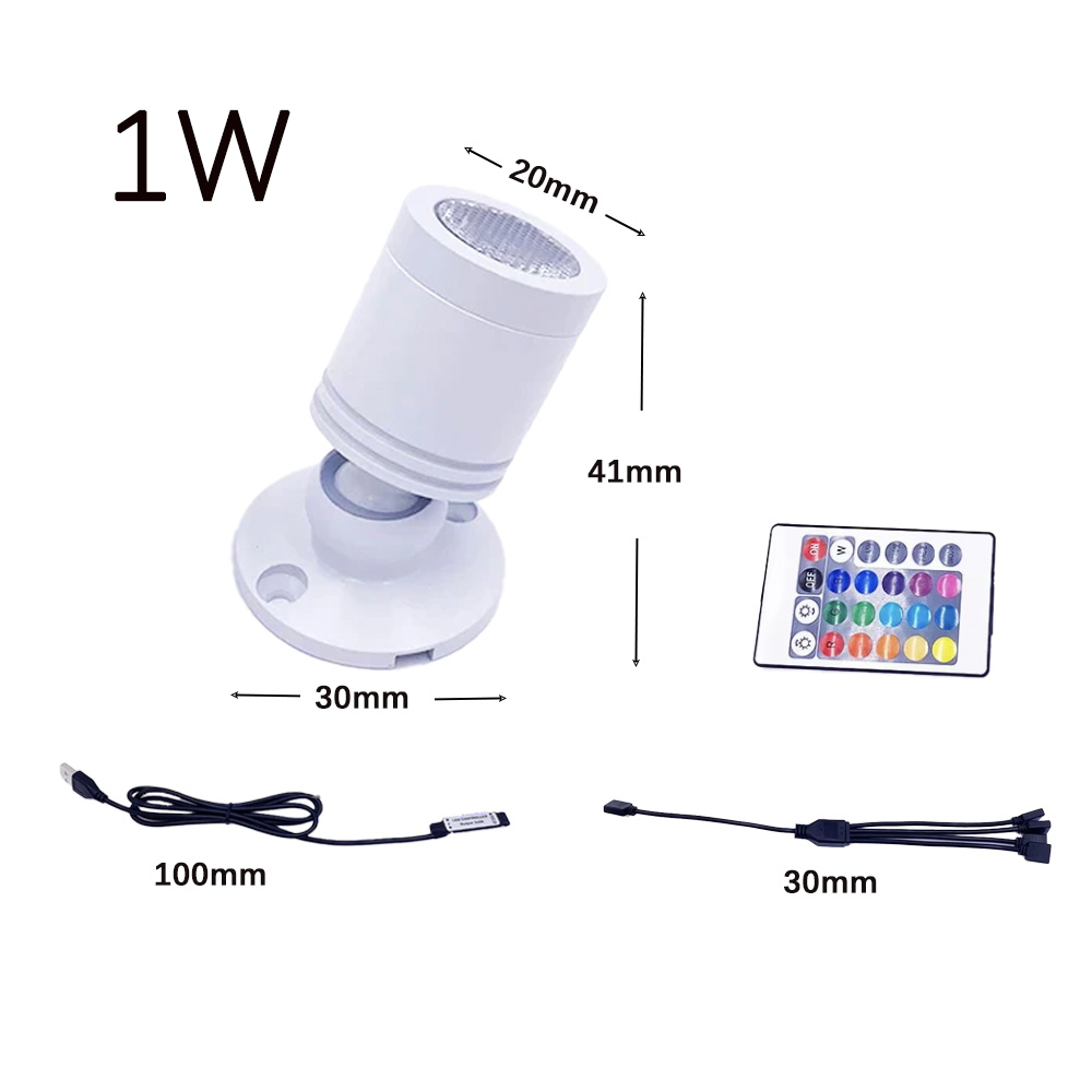 USB 5V RGB Mini LED Spotlight  - Home Bar And Counter ulasan dan harga