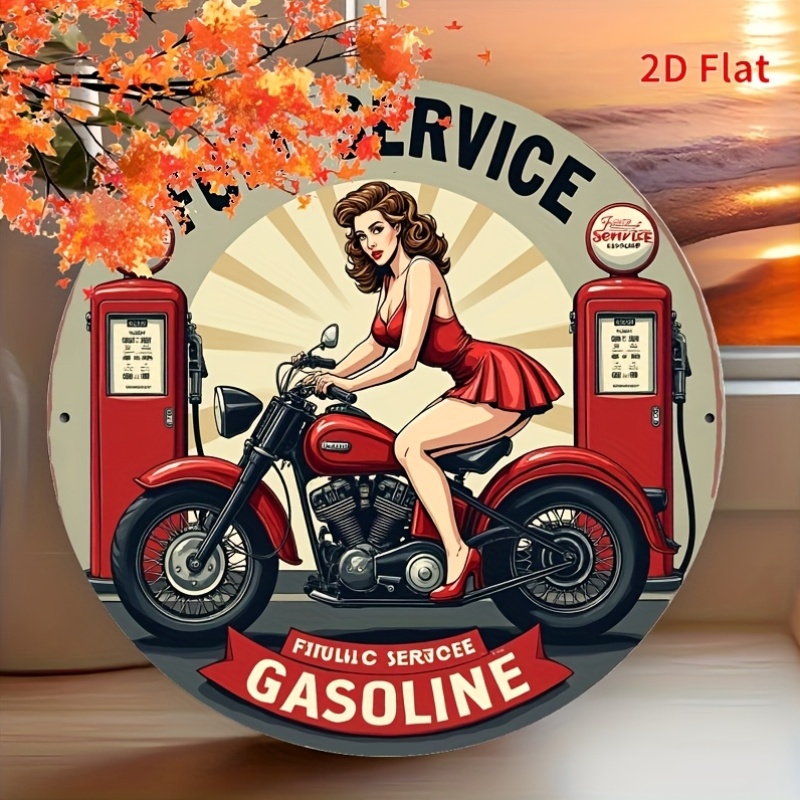 Round Metal Tin Sign Wall Deco - Home Bar Cafe ulasan dan harga