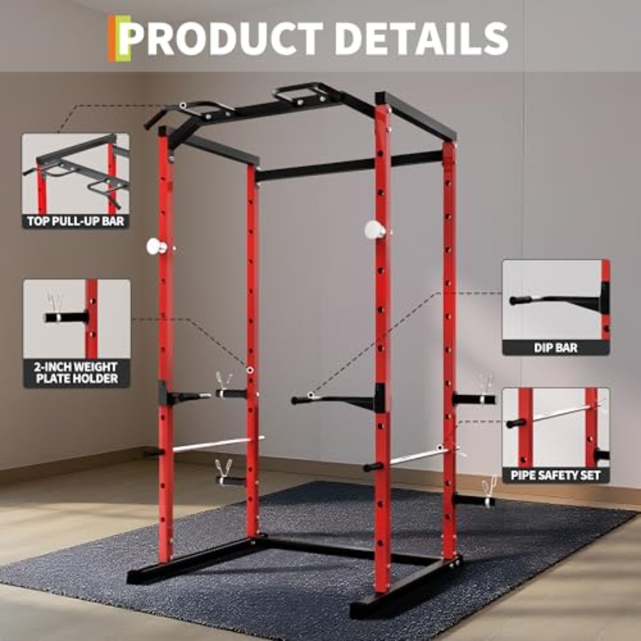 Heavy-Duty Power Cage with Pul - Home Bar And Gym ulasan dan harga