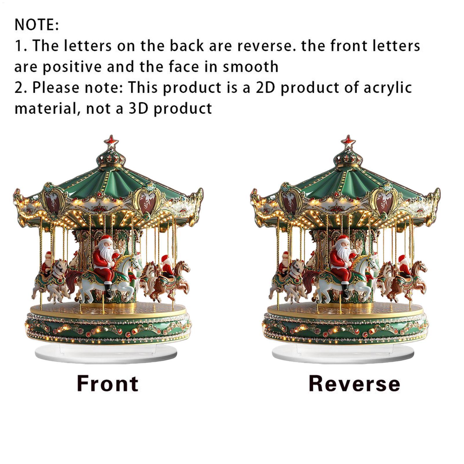 Christmas Carousel Acrylic 2D  - Home Bar Shelf ulasan dan harga