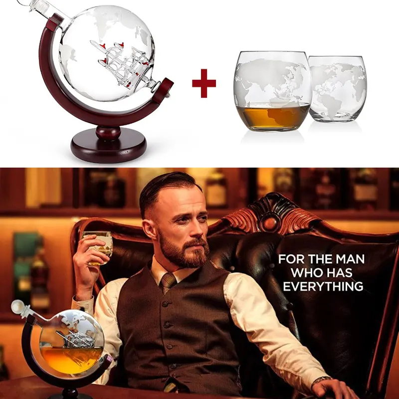 Whiskey Glass Set Crystal Glob - Decanter Globe Set ulasan dan harga