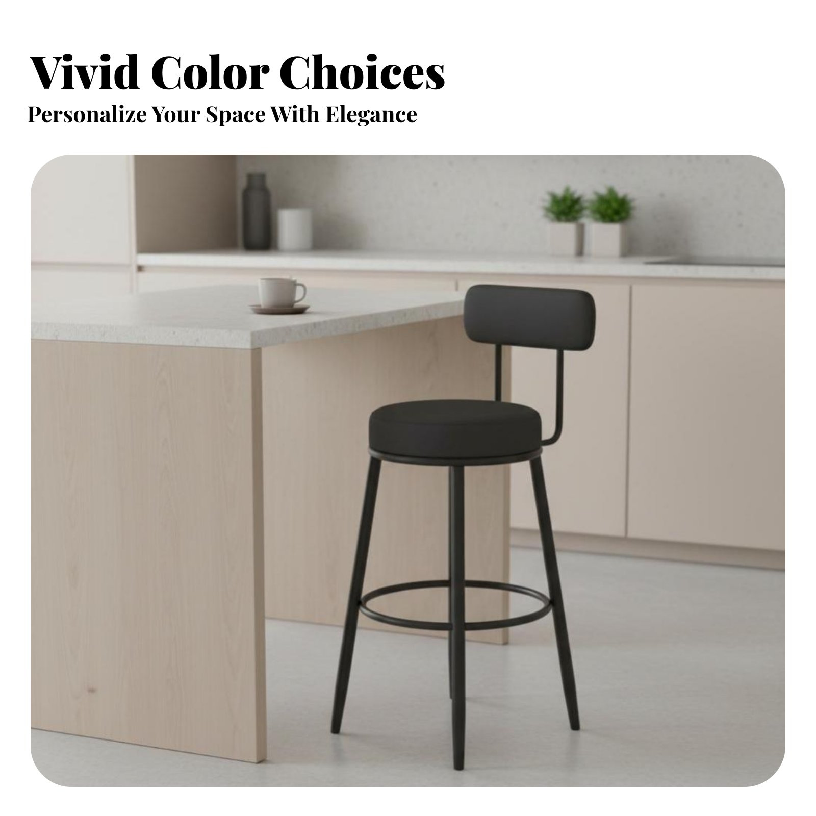 Upholstered Stool with Low Rea - Home Bar Seating ulasan dan harga