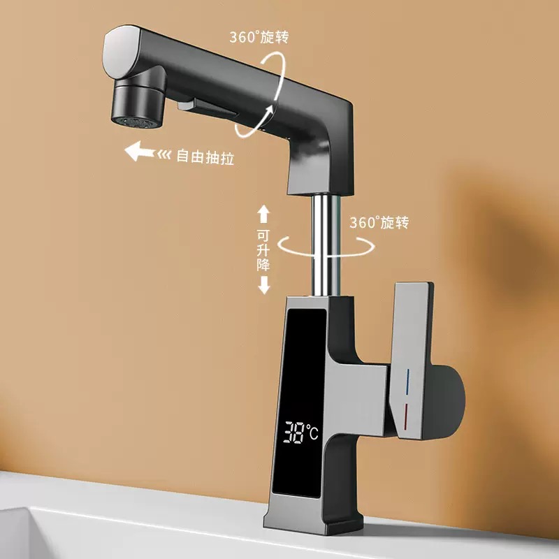 Digital Display Pulling Faucet - Home Bar Sink ulasan dan harga