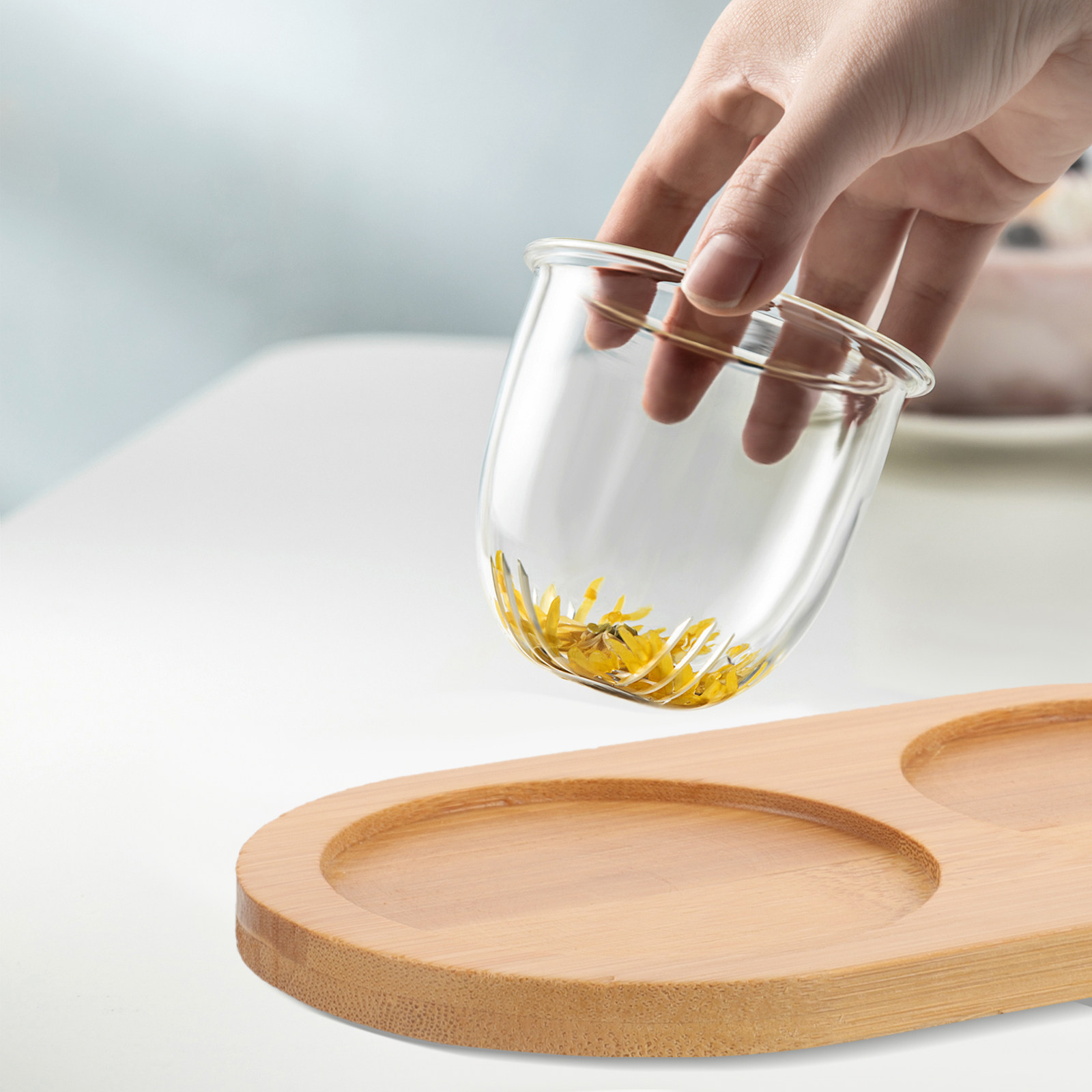 Bamboo Coasters Set Wood Drink - Home Bar Set ulasan dan harga