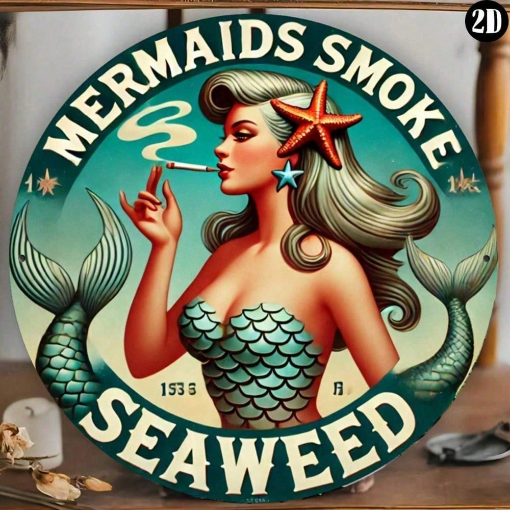 Vintage Mermaid Seaweed Smoke  - Home Bar Cafe ulasan dan harga