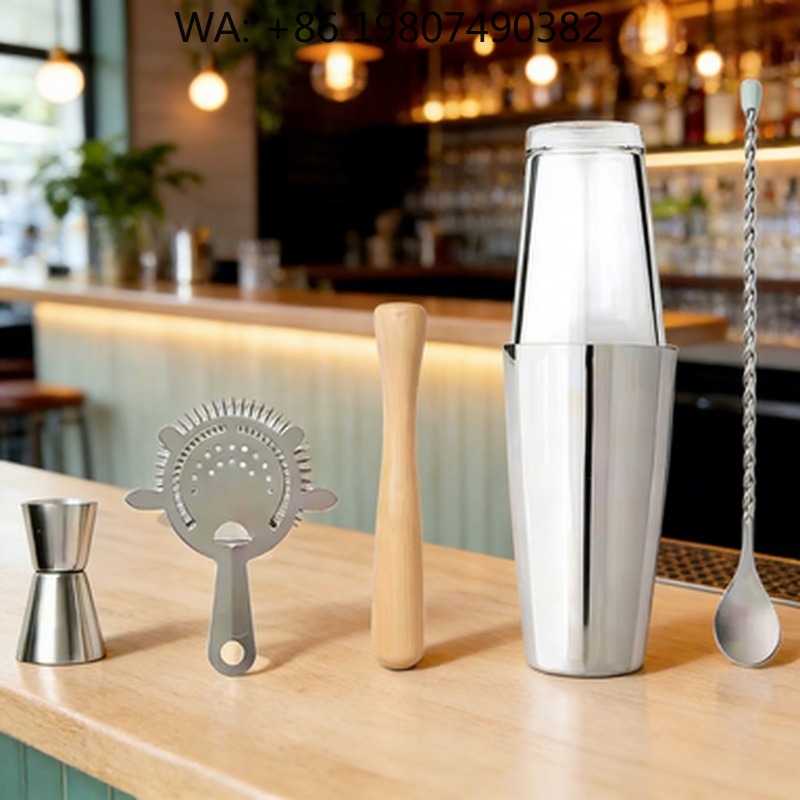 6Pcs Minimalist Eco Friendly C - Boston Shaker Set ulasan dan harga