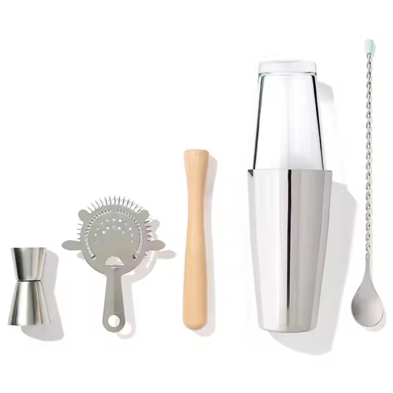 6Pcs Minimalist Eco Friendly C - Boston Shaker Set ulasan dan harga
