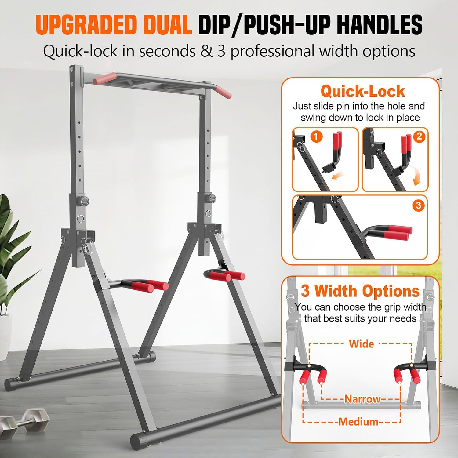 Foldable Power Tower Dip Stati - Home Bar And Gym ulasan dan harga