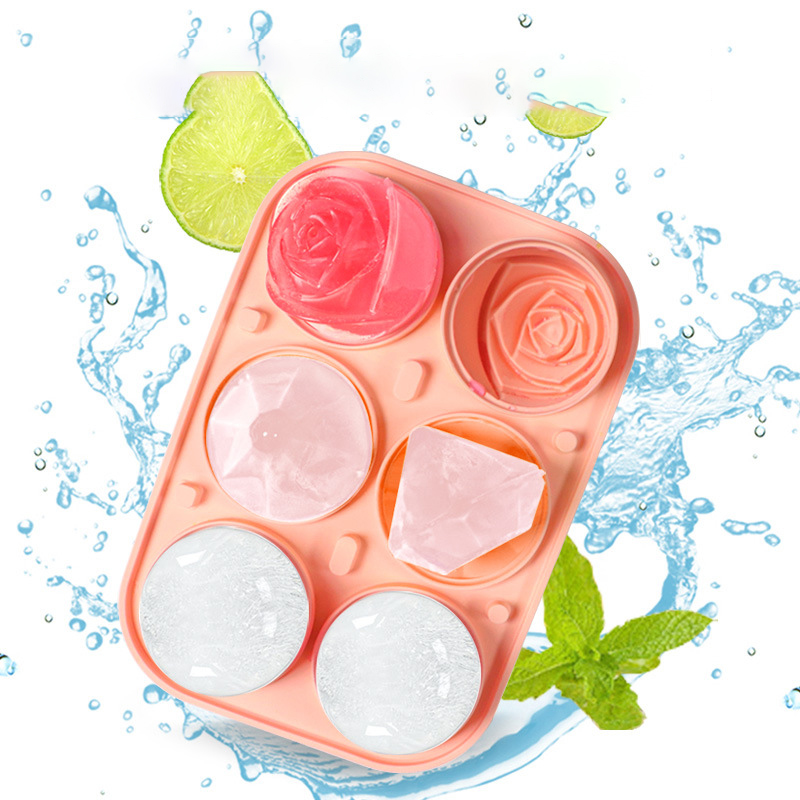 3D Rose Diamond Round Ice Cube - Ice Mold Sphere ulasan dan harga