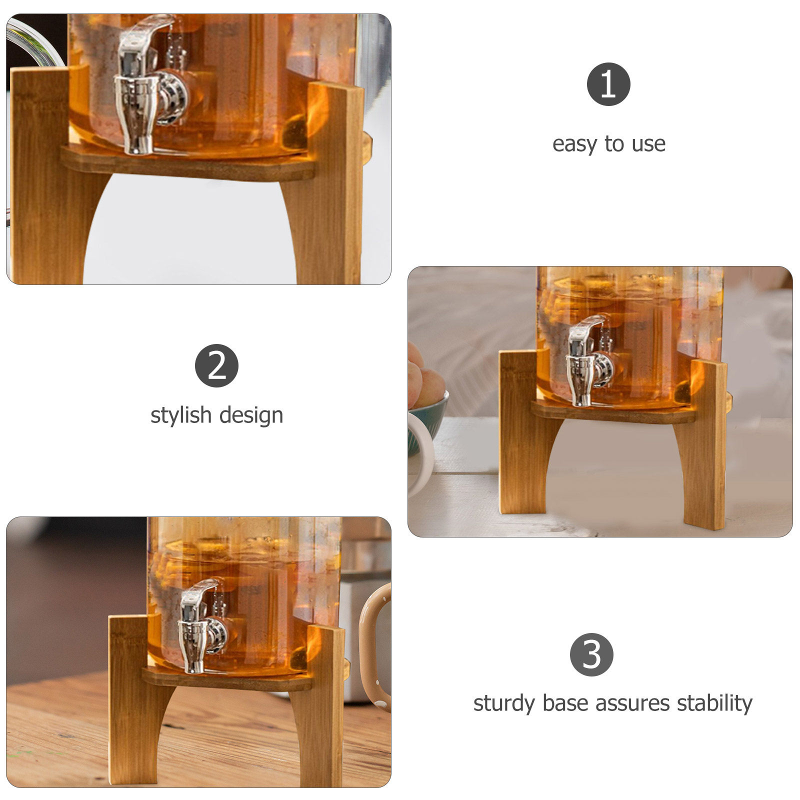 Stylish Wood Beverage Dispense - Home Bar Shelf ulasan dan harga