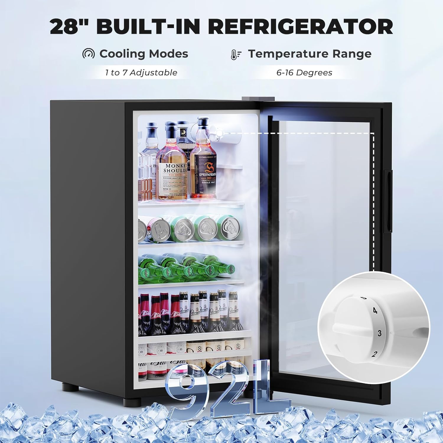 Fluted Coffee Bar Cabinet with - Home Bar And Fridge ulasan dan harga