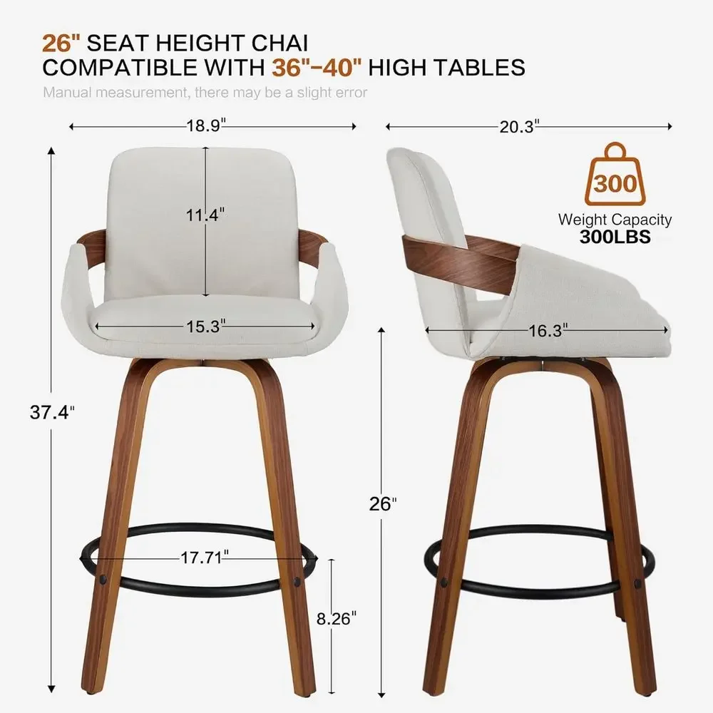 Beige Fabric Swivel Bar Stools - Home Bar Stools ulasan dan harga