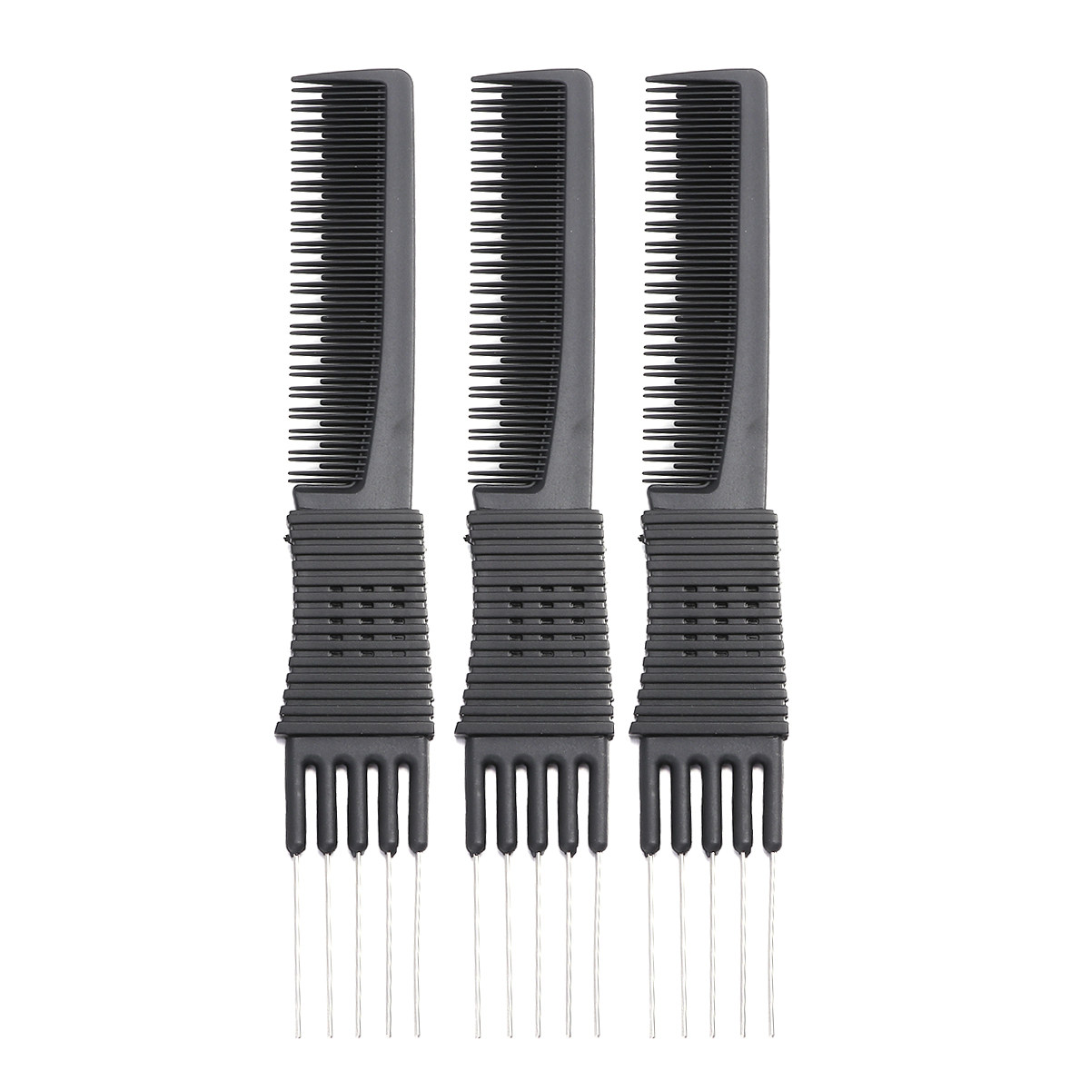 3Pcs Hair Combs Black Plastic  - Home Barber ulasan dan harga