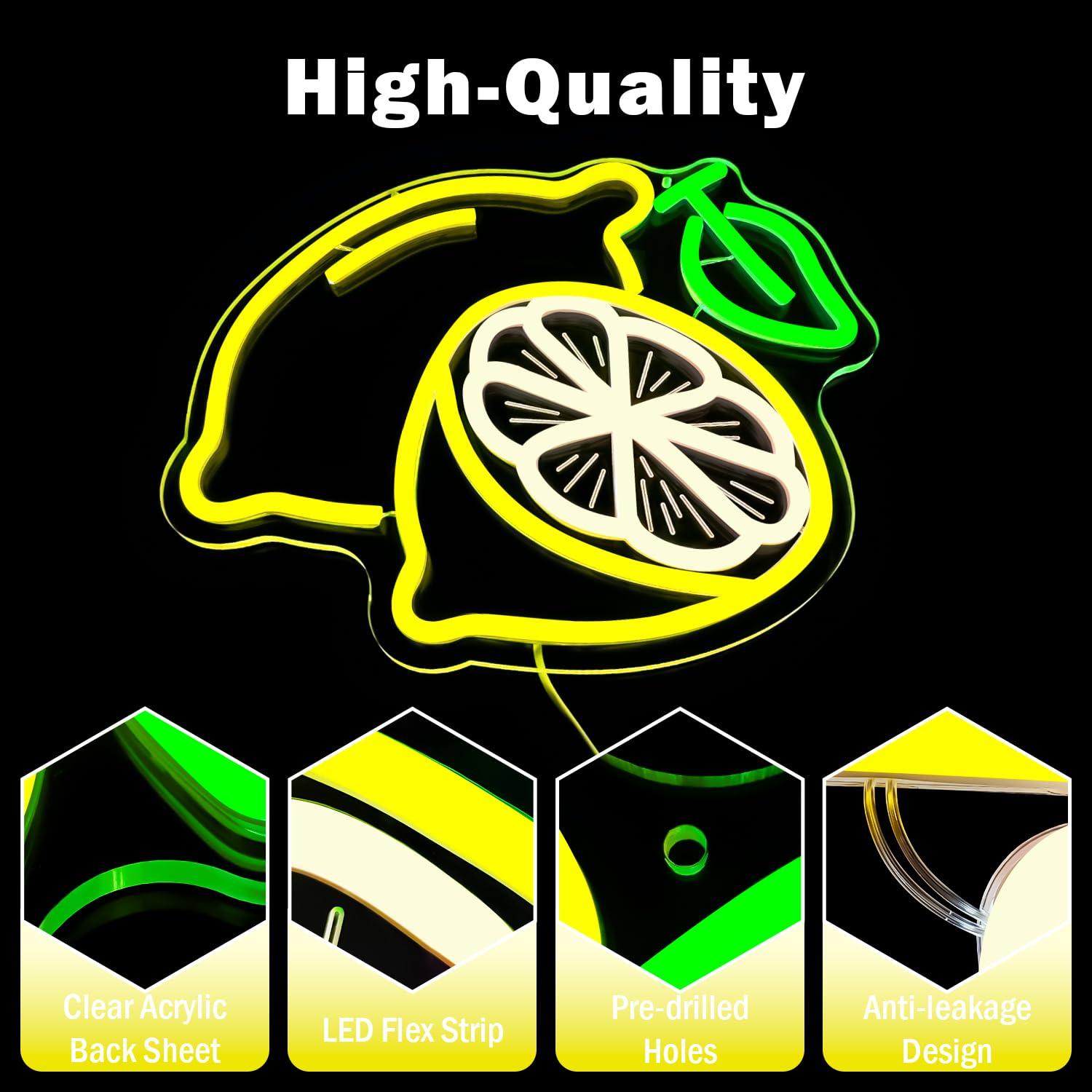 Lemon Neon Sign Dimmable LED L - Home Bar Signs ulasan dan harga