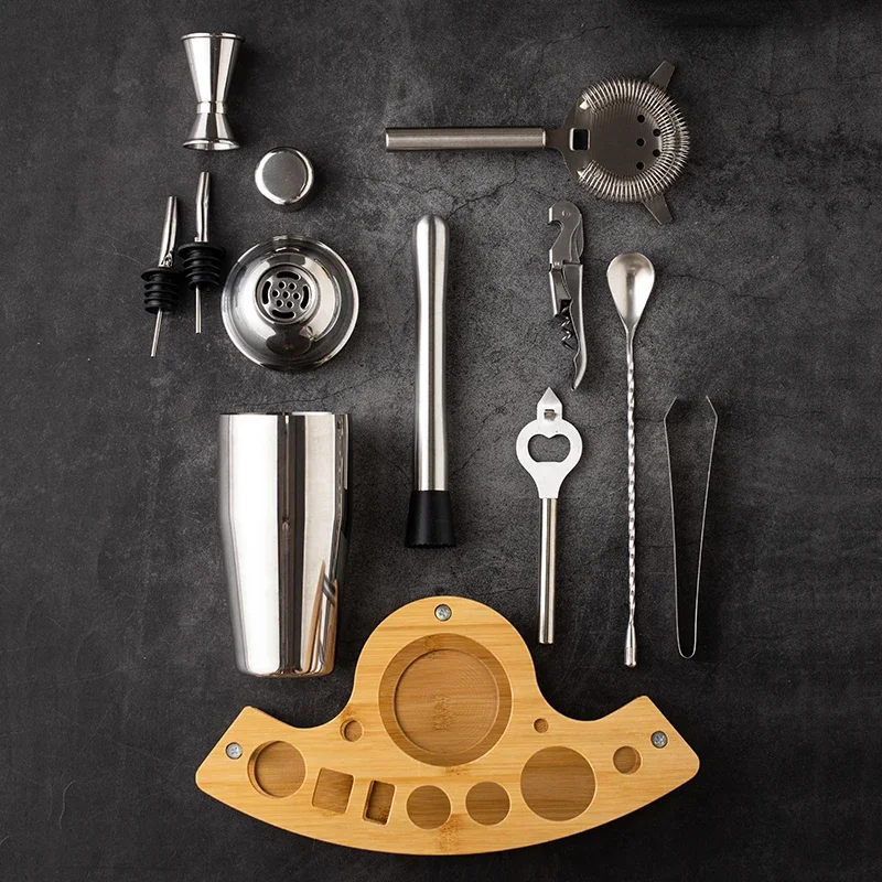 11pcs Stainless Steel Bartende - Boston Shaker Set ulasan dan harga