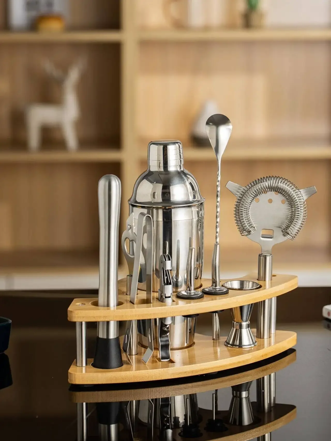 11pcs Stainless Steel Bartende - Boston Shaker Set ulasan dan harga