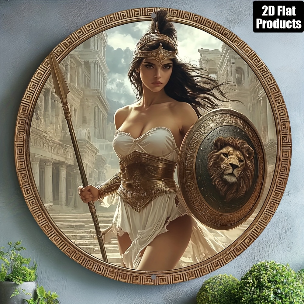 Vintage Greek Warrior Round Al - Home Bar Cafe ulasan dan harga