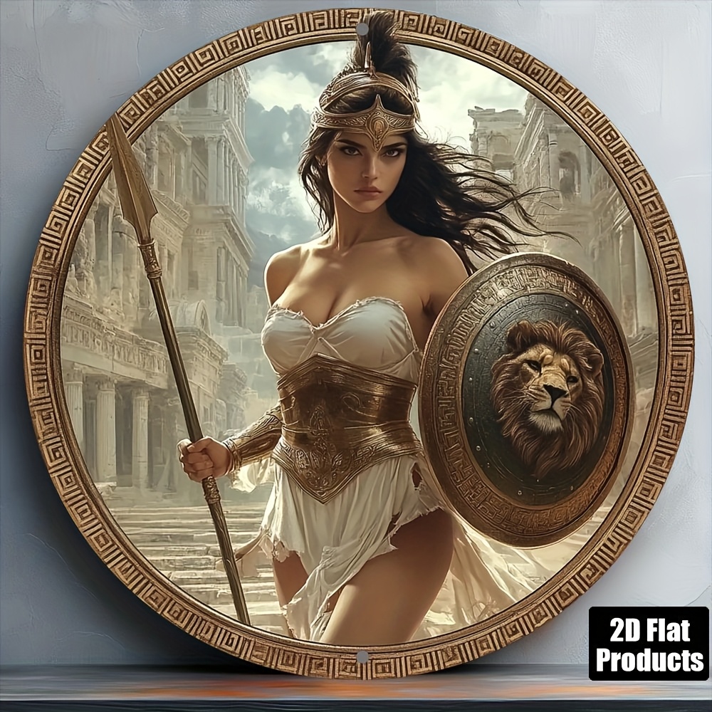 Vintage Greek Warrior Round Al - Home Bar Cafe ulasan dan harga