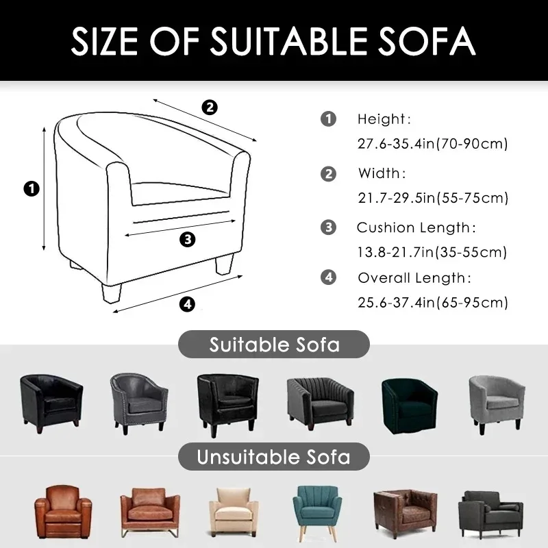 Elastic Club Chair Cover Jacqu - Home Bar Seating ulasan dan harga